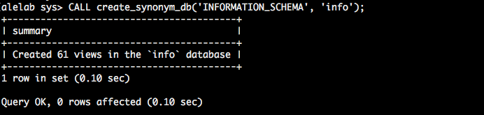 Rapidinha – Criação de Sinônimos no MySQL 5.7